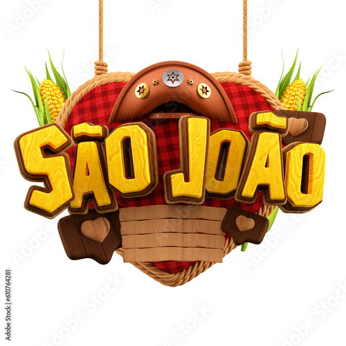Selo 3D de São João Festa Junina