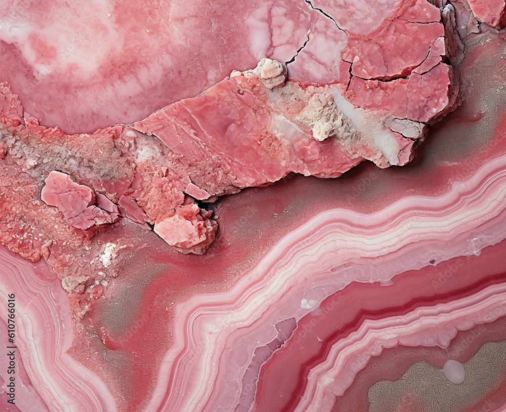 The stone is rhodonite as a background. Texture of rhodonite. The stone is rhodonite as a background. Texture of rhodonite.