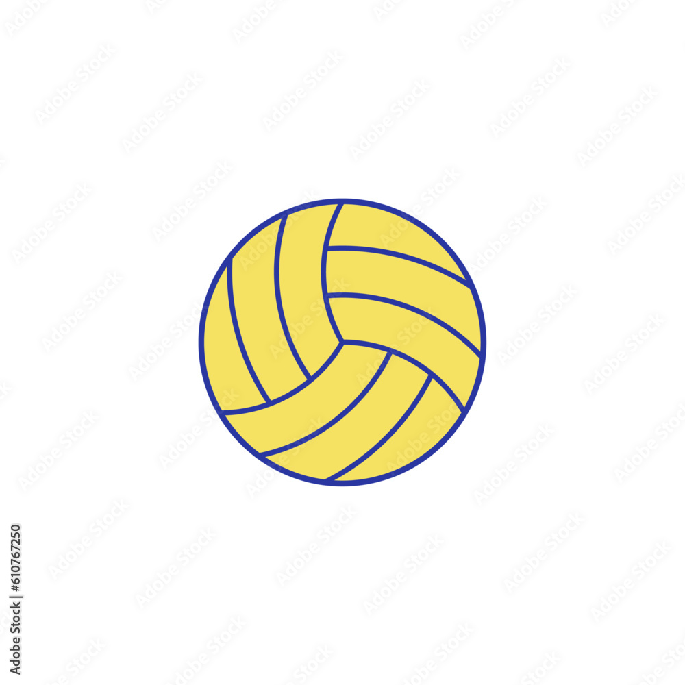 volleyball yellow isolated on white