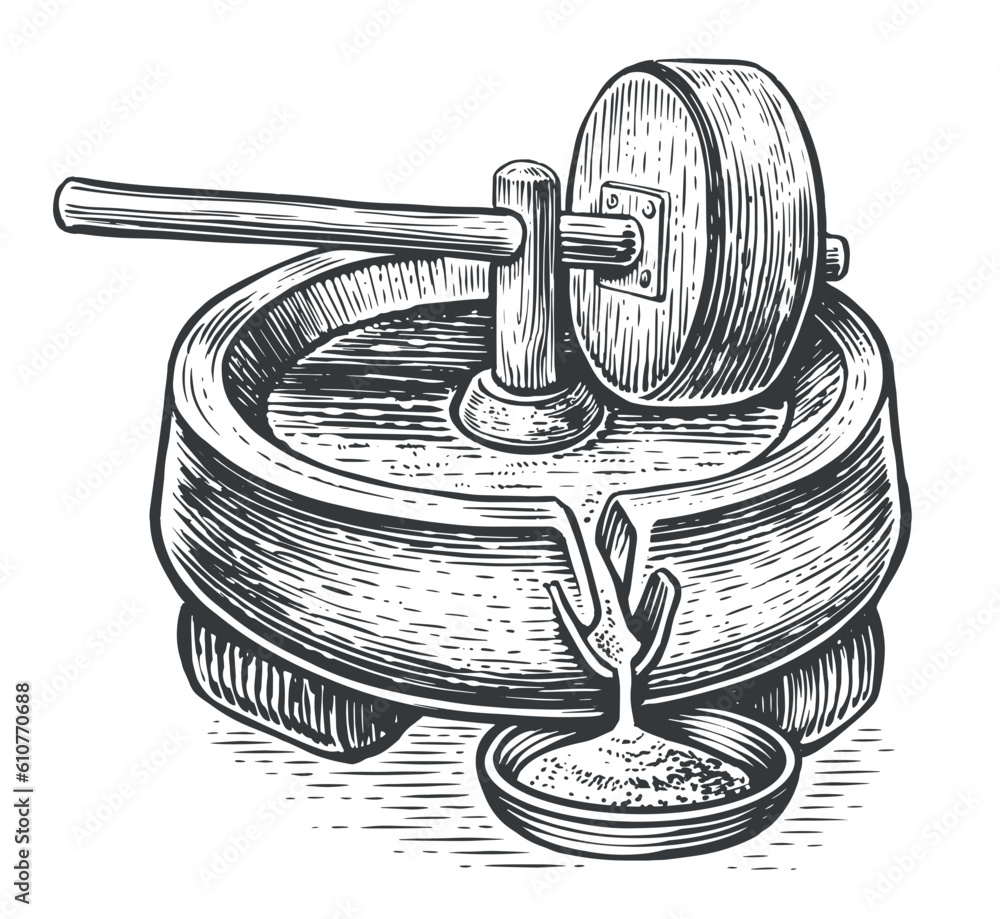 Fotografija Manual old millstone