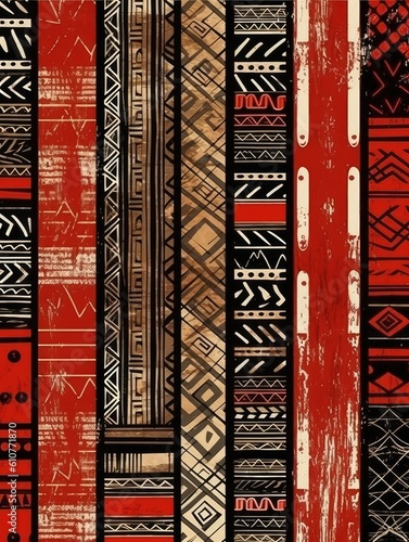 African pattern, traditional african background. Africa. Print for T-shirts. Generative AI