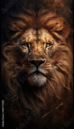 portrait of a lion background wallpaper