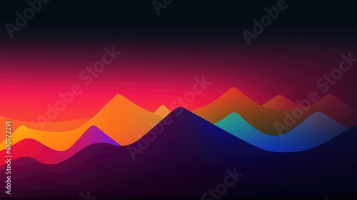 illustration of a mountain landscape minimalistic background wallpaper