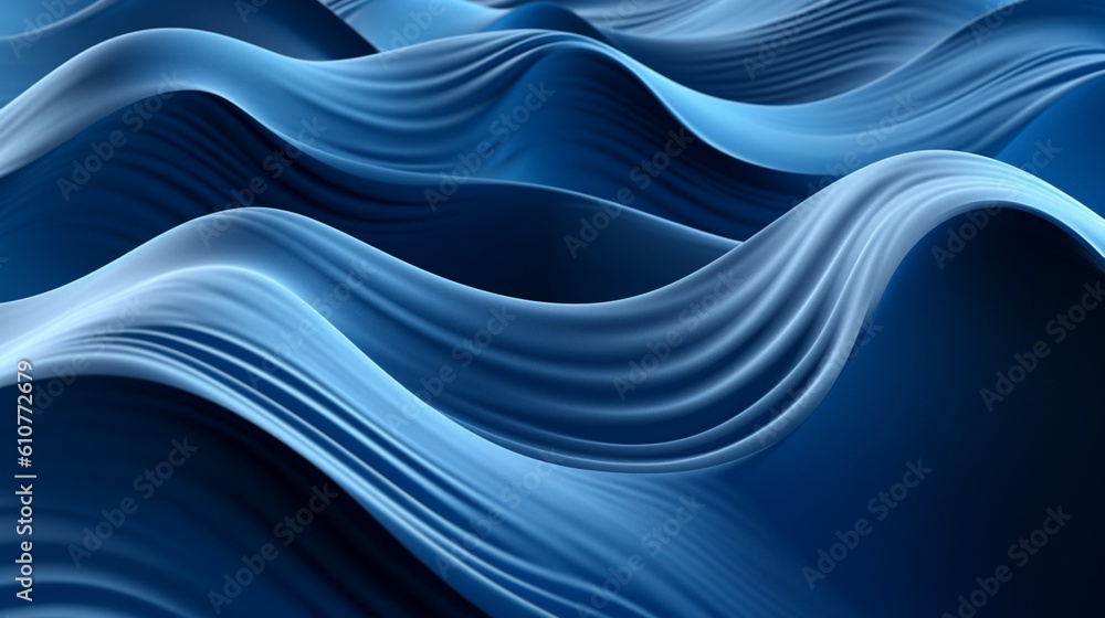 Rhythmic Azure Waves: An Abstract Exploration of Sculptural Aesthetics and Surreal 3D Landscapes on Shaped Canvas, Echoing Abstraction-Création Principles Rhythmic Azure Waves: An Abstract Exploration of Sculptural Aesthetics and Surreal 3D Landscapes on Shaped Canvas, Echoing Abstraction-Création Principles