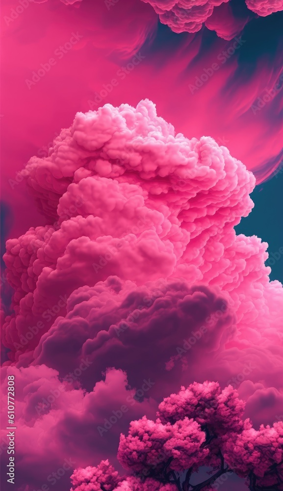 sky with clouds pink wallpaper background
