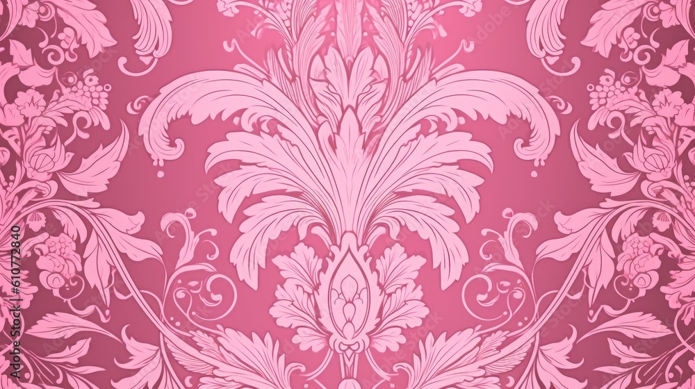 seamless pattern with flowers pink wallpaper background