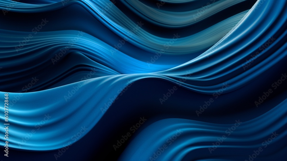 Rhythmic Azure Waves: An Abstract Exploration of Sculptural Aesthetics and Surreal 3D Landscapes on Shaped Canvas, Echoing Abstraction-Création Principles Rhythmic Azure Waves: An Abstract Exploration of Sculptural Aesthetics and Surreal 3D Landscapes on Shaped Canvas, Echoing Abstraction-Création Principles