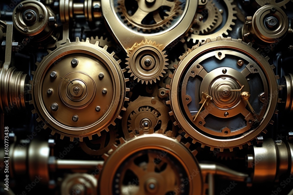 The combination of mechanical textures and atmospheric tones. Generative AI The combination of mechanical textures and atmospheric tones. Generative AI