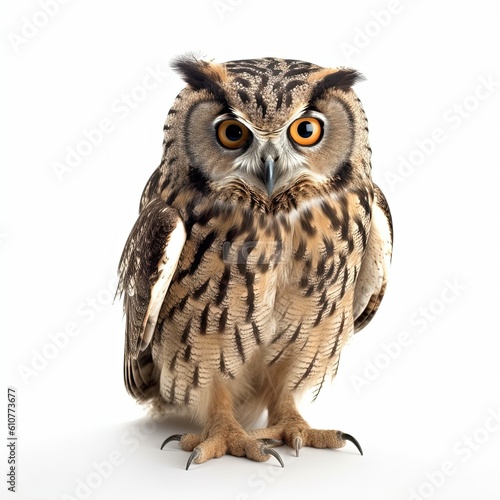 Owl portrait created with Generative AI technology.