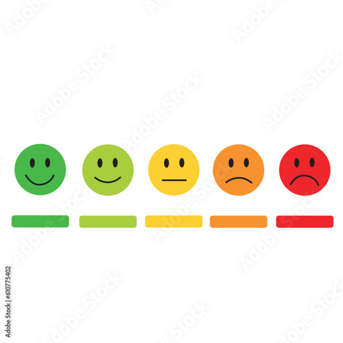 Conjunto de iconos emoticones. Caritas de reacciones. Concepto de reacciones de chat, emoji. Vector