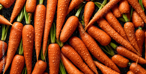 Verduras, grupo de zanahorias fresca 