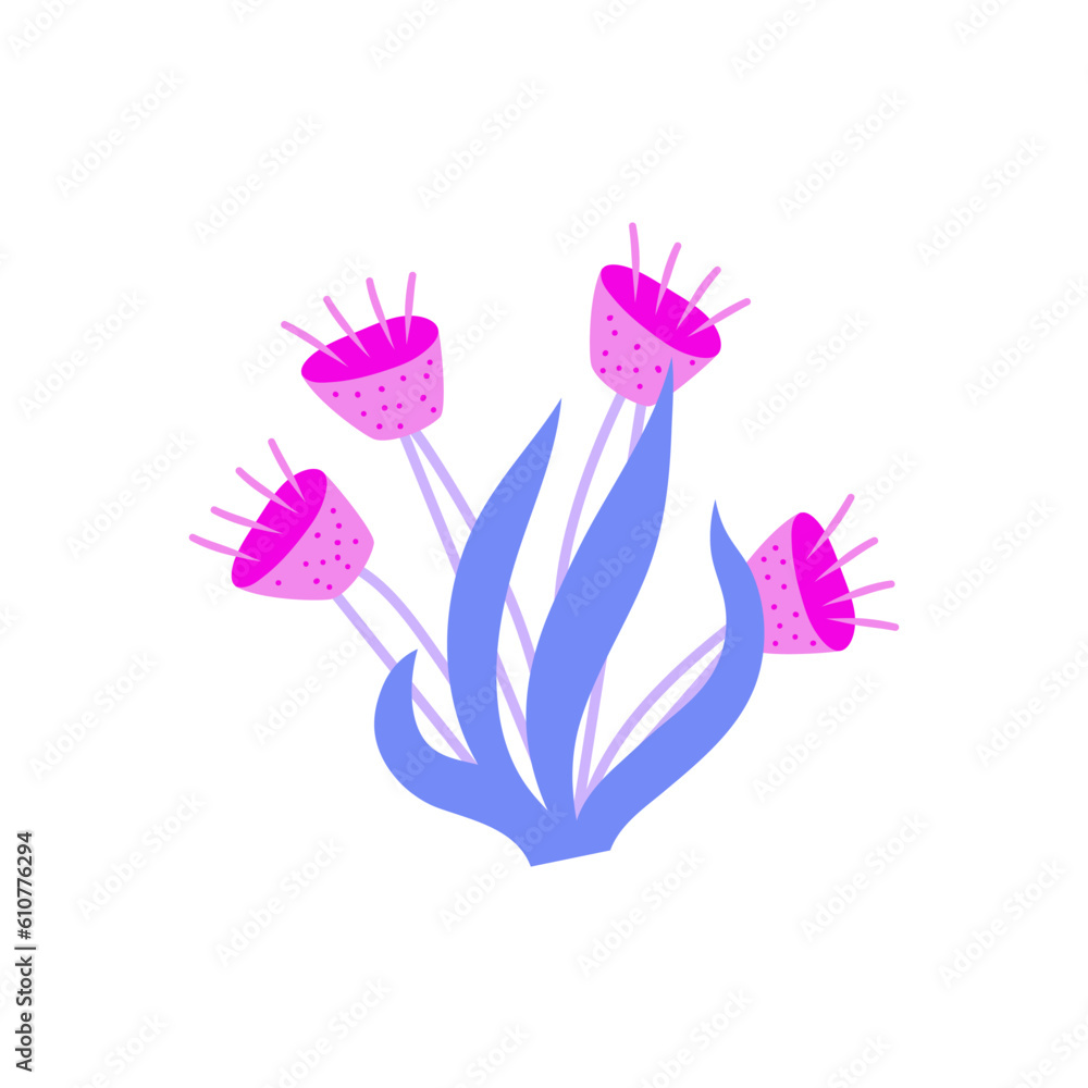 Naive Vibrant Flower isolated. Spring plant naive style. Cartoon vector illustration. Daisy simple vibrant flora Naive Vibrant Flower isolated. Spring plant naive style. Cartoon vector illustration. Daisy simple vibrant flora