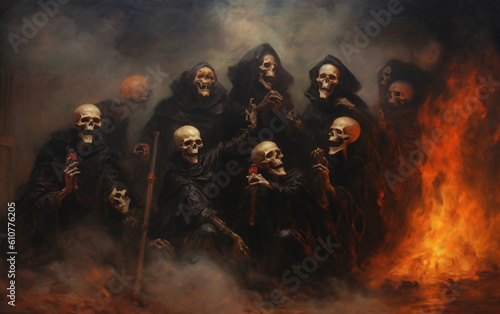 Purgatory Inferno With Skulls