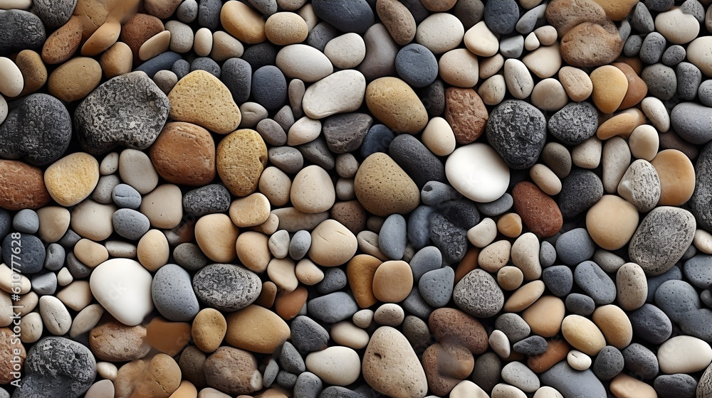 A scene of various rocks, stones, and pebbles on gravel background. A scene of various rocks, stones, and pebbles on gravel background.