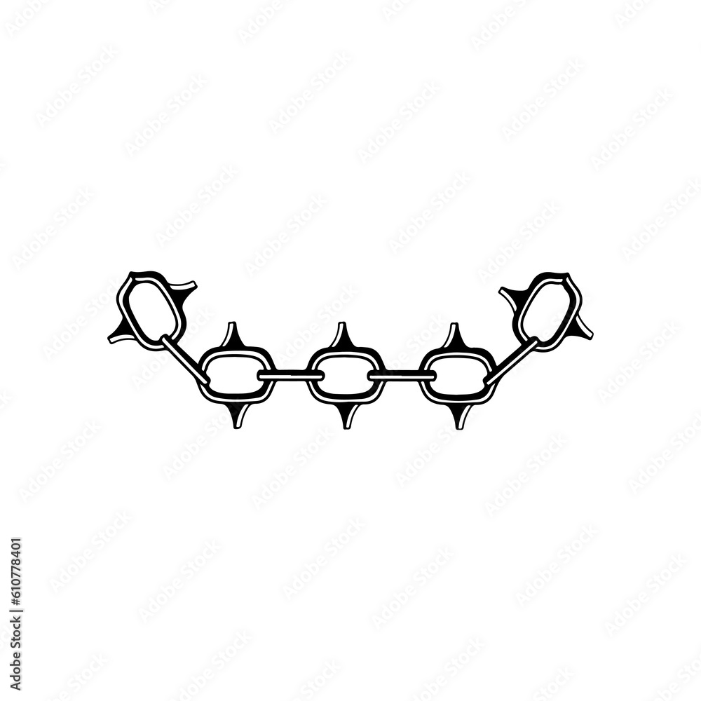 vector illustration of barbed chain concept vector illustration of barbed chain concept