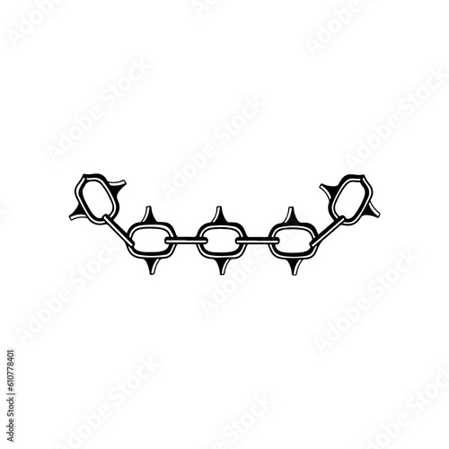vector illustration of barbed chain concept