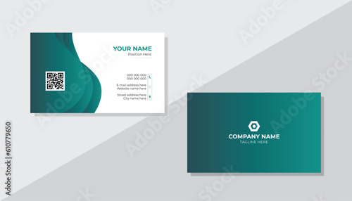 Stylish corporate business card design template set .