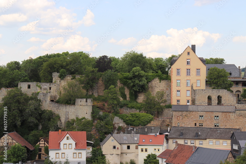 Blick auf Schloss Dhaun im Hunsrück.