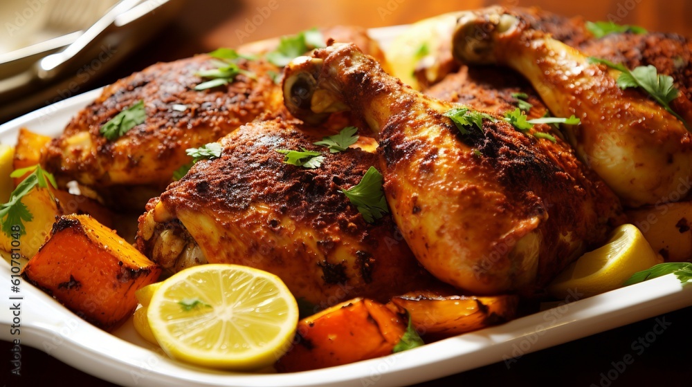 Flavorful and Succulent: Moroccan Spiced Roasted Chicken Flavorful and Succulent: Moroccan Spiced Roasted Chicken
