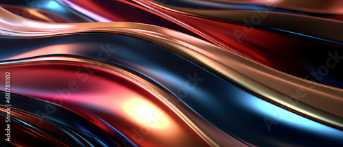 Metallic abstract liquid wavy background layout design tech innovation
