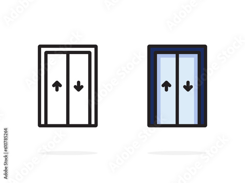 Elevator icon vector isolated on white background. for app web logo banner poster icon - Vector