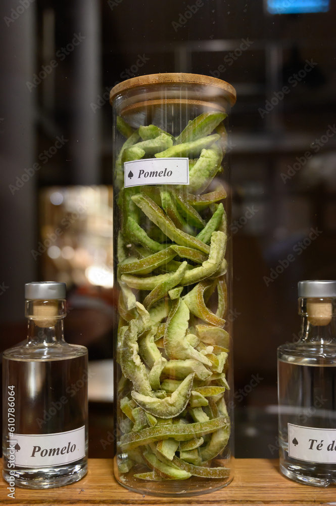 Tastes of gin, botanicals ingredients for gin distillery process, name