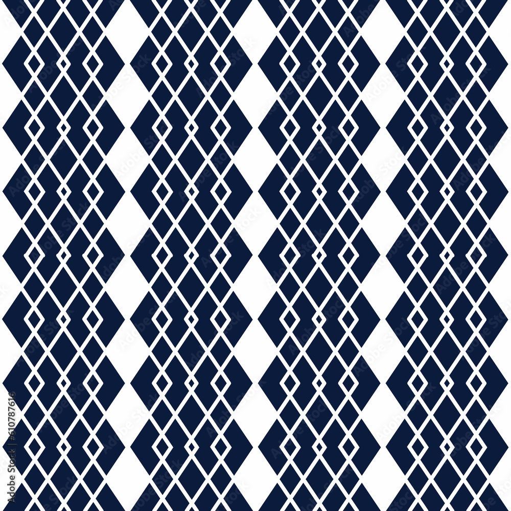 Fototapeta premium Seamless geometric pattern with rhombus