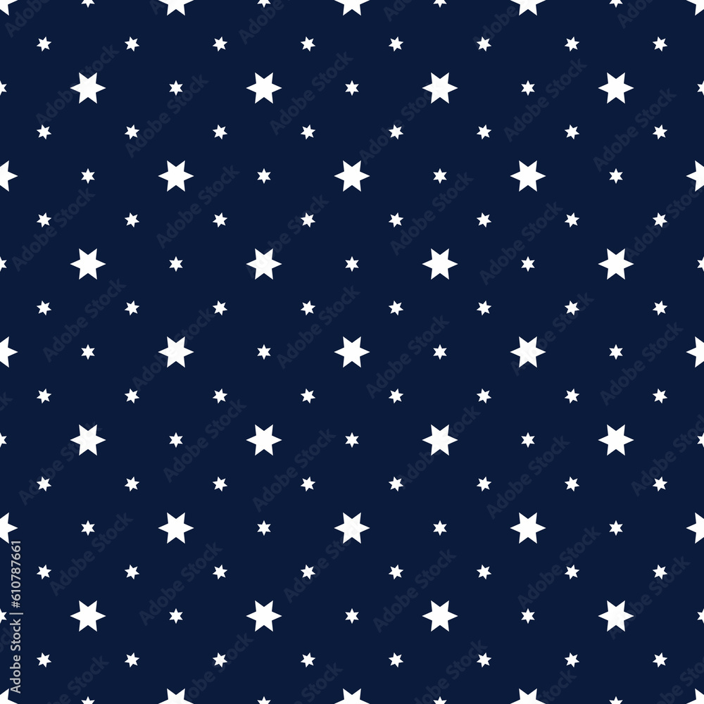 pattern of white stars on blue background