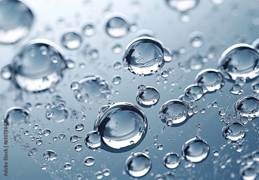 water drops on glass - generative AI