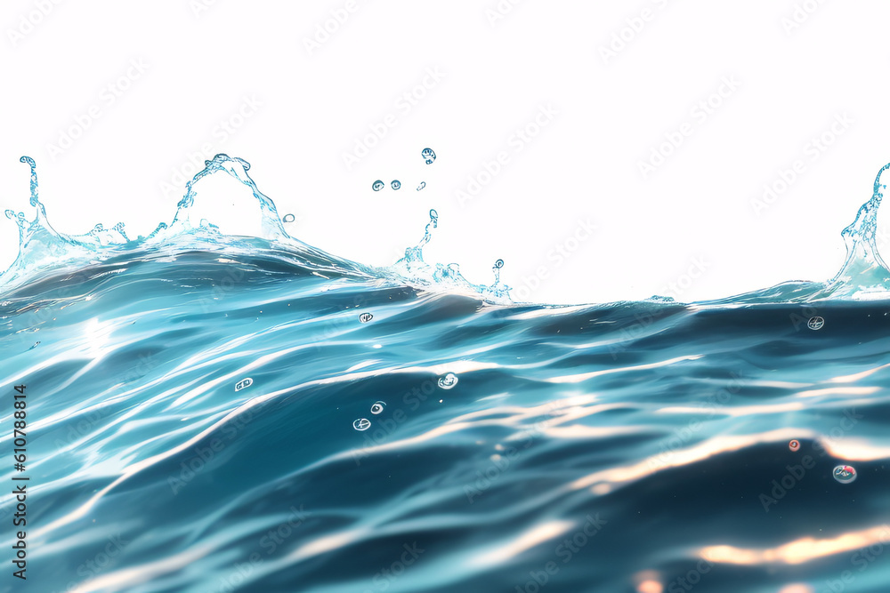 ocean water surface waves , isolated on transparent background cutout ...