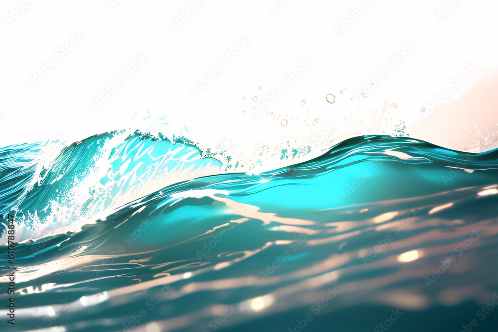 ocean water surface waves , isolated on transparent background cutout ...