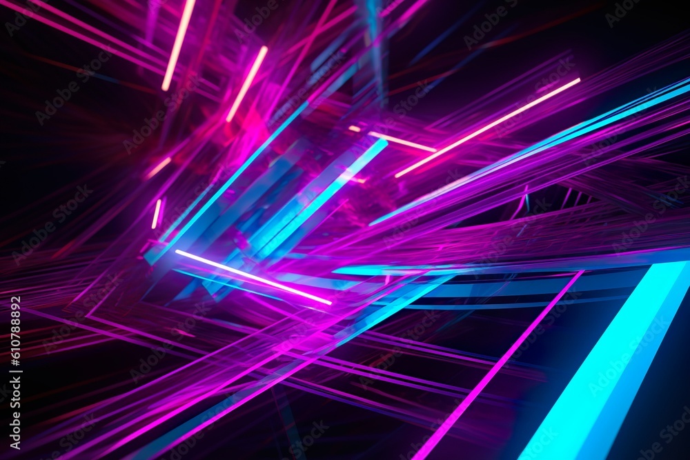 Abstract simple neon background, ultra violet rays, blue and pink glowing lines. Abstract simple neon background, ultra violet rays, blue and pink glowing lines.