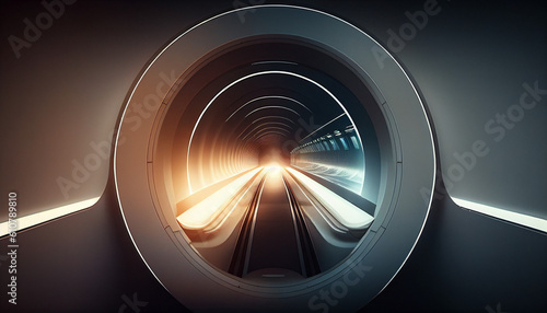 Obraz na płótnie Future Hyperloop transportation system new mobility concept technology transit