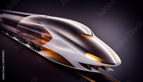 Obraz na płótnie Future bullet train transportation system new mobility concept technology transit Rapid Express