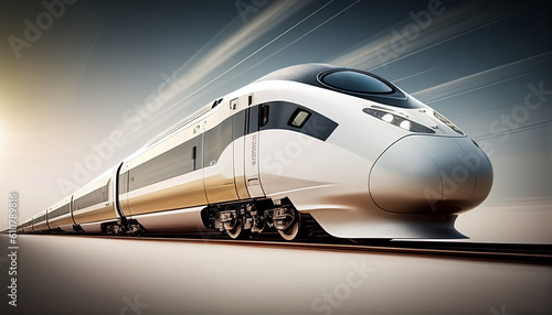 Obraz na płótnie Future bullet train transportation system new mobility concept technology transit Rapid Express