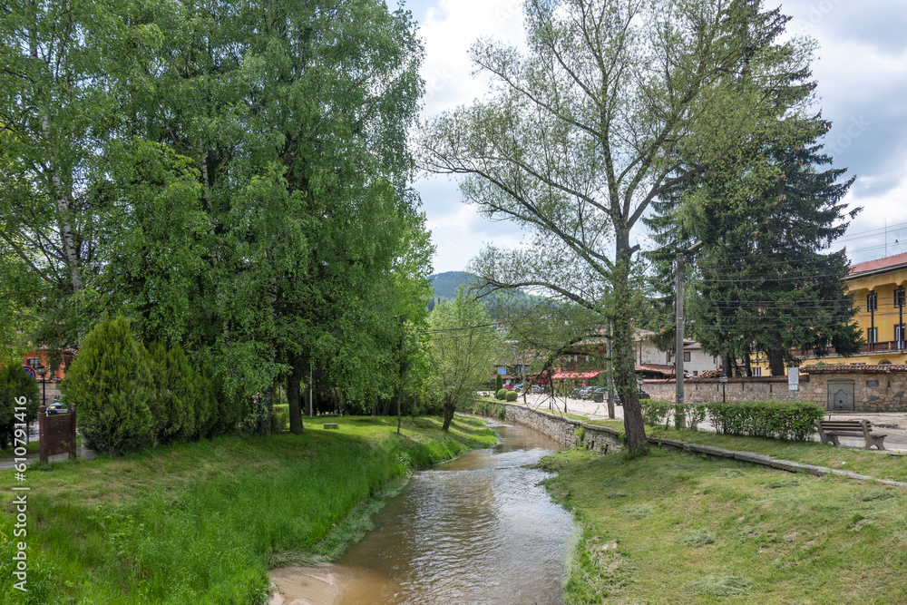 Fototapeta premium Street and old houses in town of Koprivshtitsa, Bulgaria