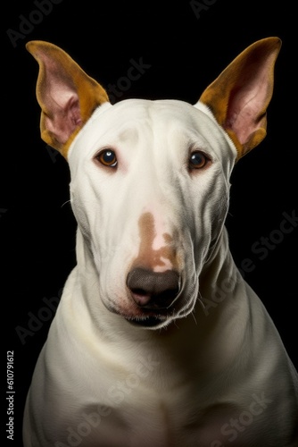 Studio portrait of a dog breed Bull Terrier. AI generated, human enhanced © top images