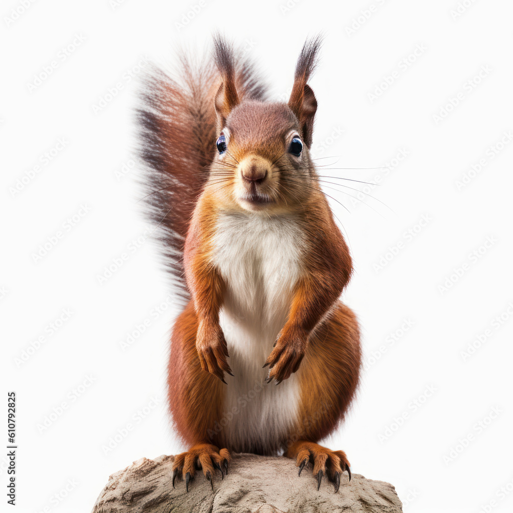 squirrel on a white background squirrel on a white background