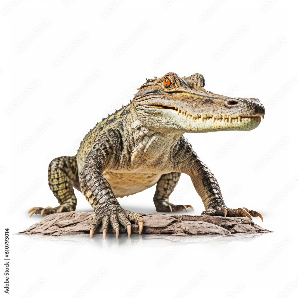 crocodile isolated on white crocodile isolated on white