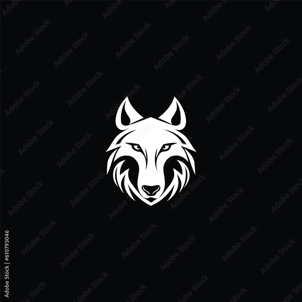 Abstract wolf head logo design vector illustration Abstract wolf head logo design vector illustration
