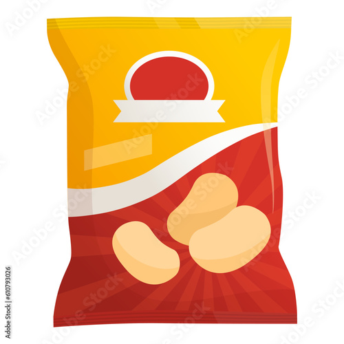 Potato chips bag snack isolated