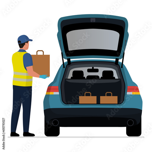 Curbside pickup at the store