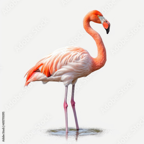 pink flamingo isolated on white © Riccardo