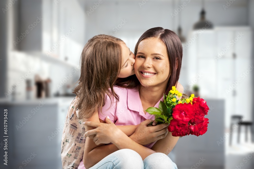 Happy young mother and cute child Happy young mother and cute child