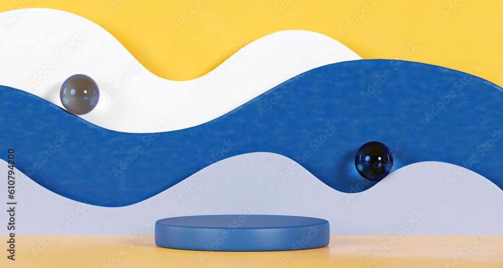 3d Podium interior minimal scene with podium and geometric forms Stage pedestal Background for cosmetic product and mock up presentation Minimal 3D rendering illustration 3d Podium interior minimal scene with podium and geometric forms Stage pedestal Background for cosmetic product and mock up presentation Minimal 3D rendering illustration