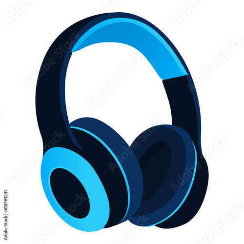Wireless colorful gaming headphones isolated