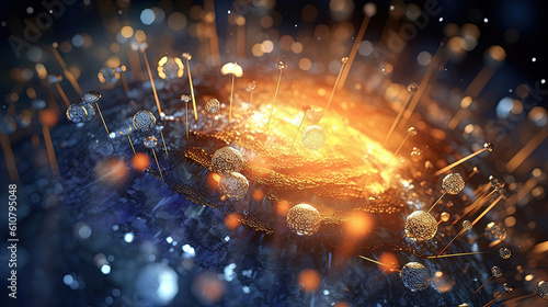 Macro particle illustration background