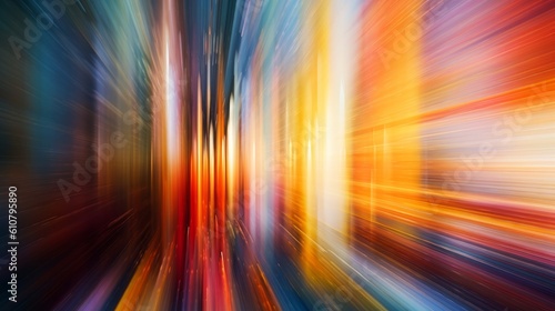 Abstraction featuring intentional camera movement, creating abstract streaks of color and light. AI generated