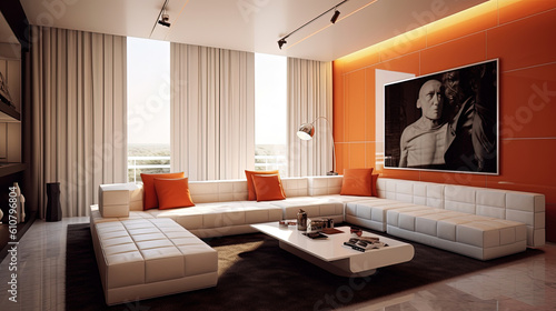 Modern living room. Minimalist design interior © Absent Satu