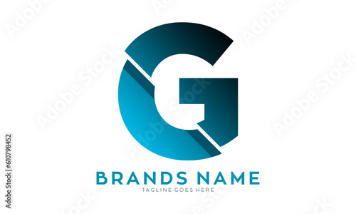 Free Download Letter G alphabet with fracture effect vector logo - GFXLoad